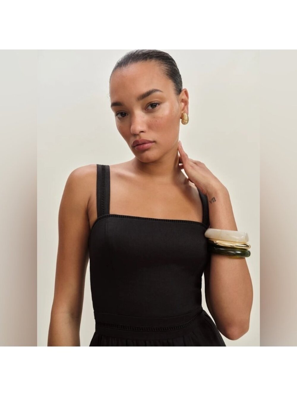 NEW Reformation Everett Sleeveless Linen Embroidered Midi Dress | US 6 UK 10 - Picture 6 of 15